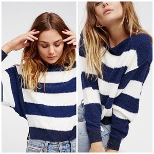 Free People Candyland Striped Pullover Sweater